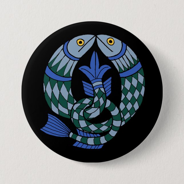 Bóton Redondo 7.62cm Peixe Nó Celular Medieval (Frente)