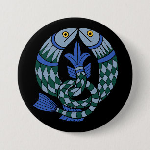 Bóton Redondo 7.62cm Peixe Nó Celular Medieval