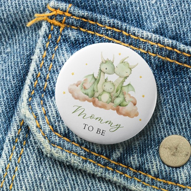 Bóton Redondo 7.62cm Pequena Mamãe de Dragão (Criador carregado)