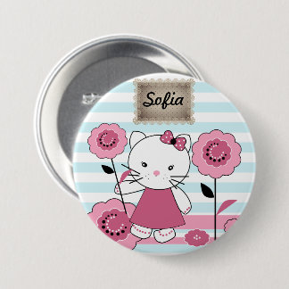 Bóton Redondo 7.62cm Pequeno Gatinho Grande Saco de Toque