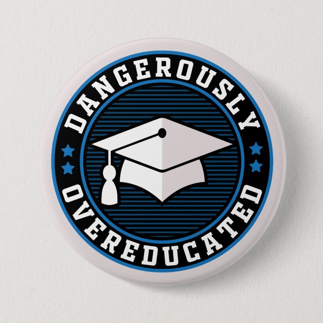 Bóton Redondo 7.62cm Perigosamente Supereducado (Frente)