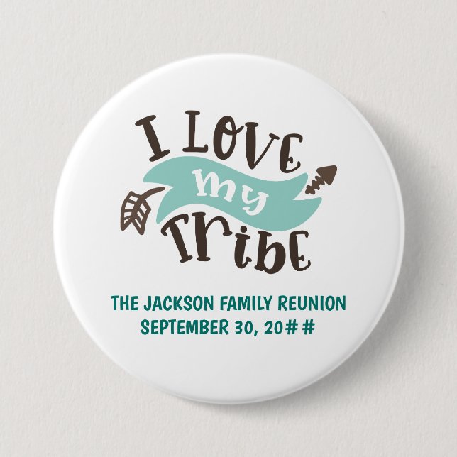 Bóton Redondo 7.62cm Personalizável, adoro a reunião familiar da minha  (Frente)