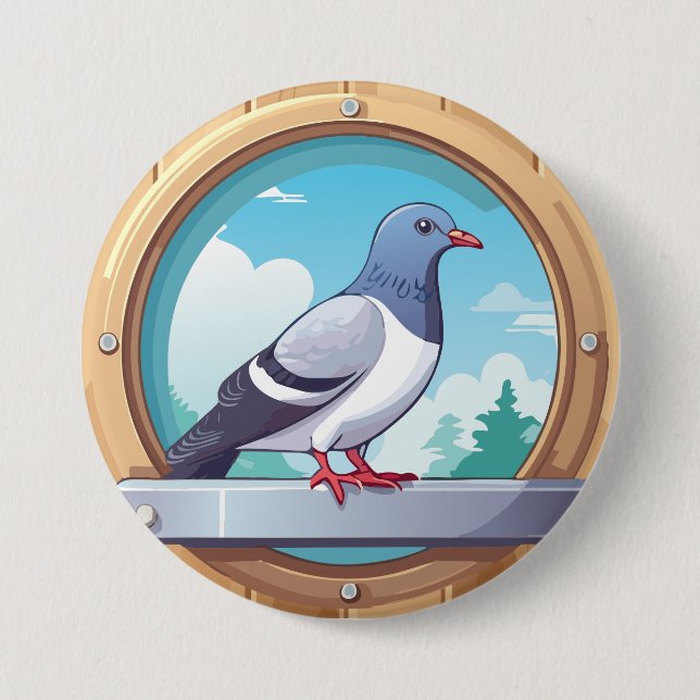 Bóton Redondo 7.62cm Pigeon Fancier (Frente)