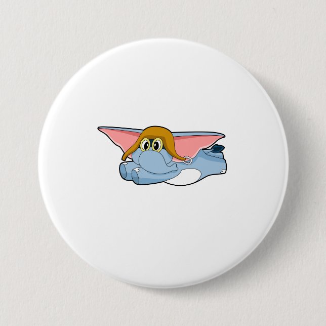 Bóton Redondo 7.62cm Piloto-piloto de elefante (Frente)