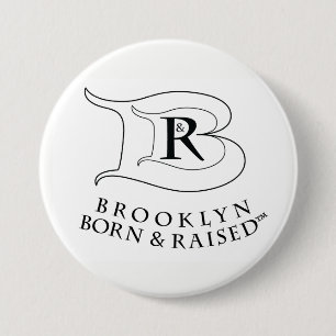 BÓTON REDONDO 7.62CM PIN DO BOTÃO ROUND DO NASCER BROOKLYN E LOGOTIPO 