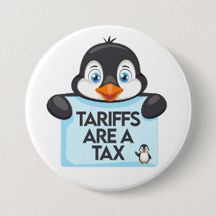Bóton Redondo 7.62cm Pinguim Tarifa de Memes Políticas Engraçadas