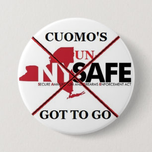 Bóton Redondo 7.62cm Pino SEGURO do cuomo do ATO da revogação NY