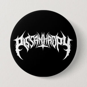 Bóton Redondo 7.62cm Pissanthropy Death Metal Falso Botão de Banda