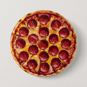 Bóton Redondo 7.62cm Pizza de Pepperoni