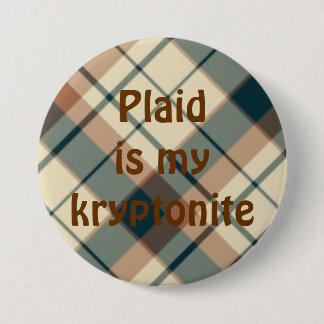 Bóton Redondo 7.62cm plaid025, xadrez é mykryptonite