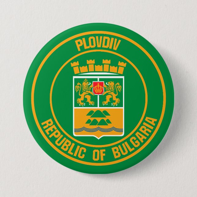 Bóton Redondo 7.62cm Plovdiv Round Emblem (Frente)