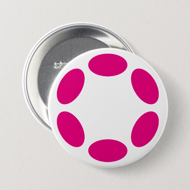 Bóton Redondo 7.62cm Polkadot (Frente & Verso)