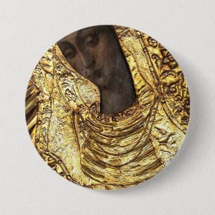 Bóton Redondo 7.62cm Polônia de Madonna Negra Nossa Senhora da Graça do