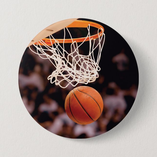 Bóton Redondo 7.62cm Pontuação de Basquetebol (Frente)