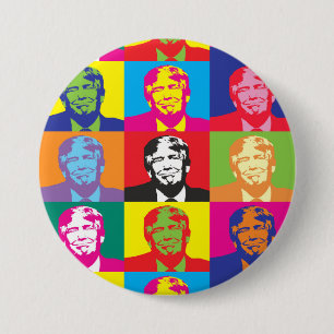 Bóton Redondo 7.62cm Pop art presidencial do trunfo