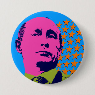 Bóton Redondo 7.62cm Pop art Vladimir Putin