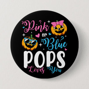 Bóton Redondo 7.62cm Pop Rosa Ou Azul Te Ama Pumpkin Baby Round
