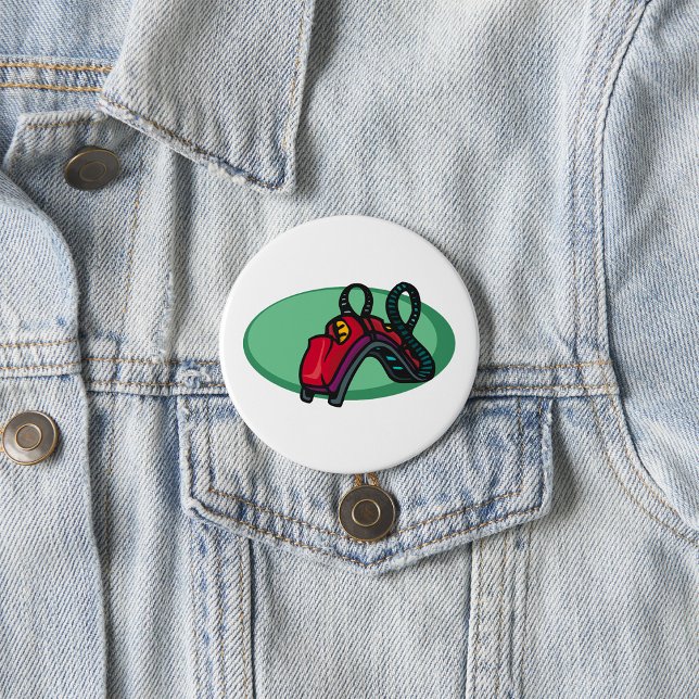 Bóton Redondo 7.62cm Porta copos do cilindro colorido vermelho (Criador carregado)