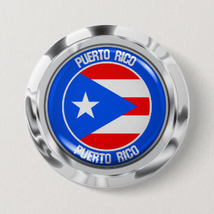 Bóton Redondo 7.62cm Porto Rico Round Emblem