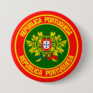 Bóton Redondo 7.62cm Portugal Round Emblem