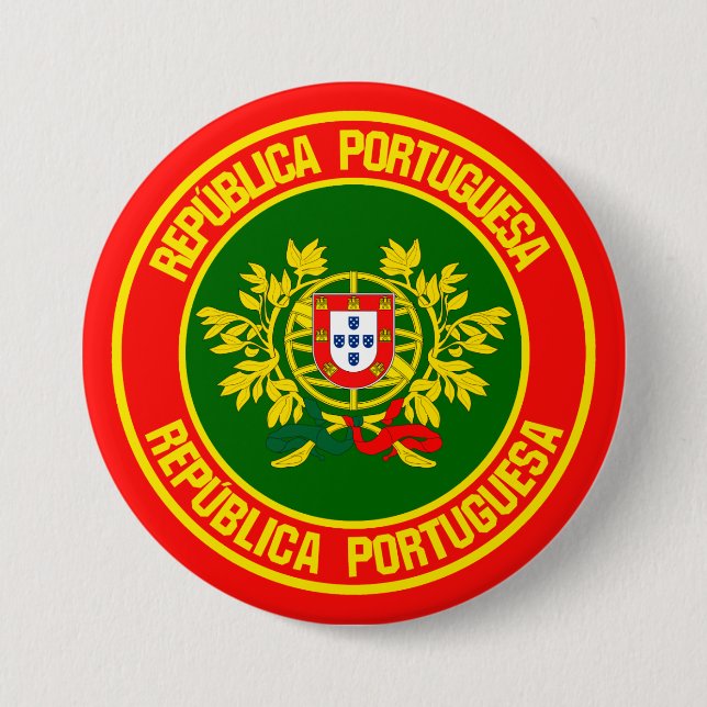 Bóton Redondo 7.62cm Portugal Round Emblem (Frente)