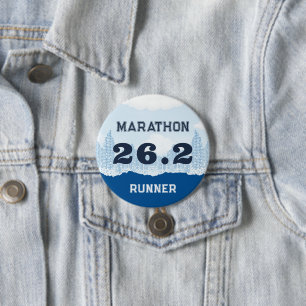 Bóton Redondo 7.62cm Presente do corredor de maratona 26.2