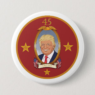 Bóton Redondo 7.62cm Presidente de Donald Trump 45th