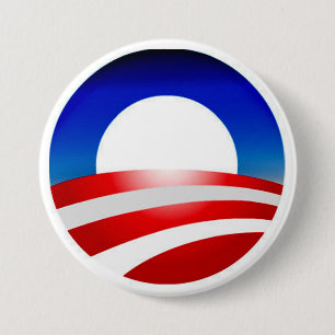Bóton Redondo 7.62cm Produtos de Zazzle do design do logotipo de Obama