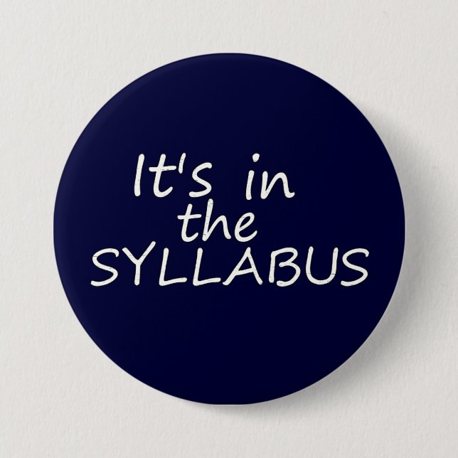 Bóton Redondo 7.62cm Professor engraçado Botão da faculdade (Frente)