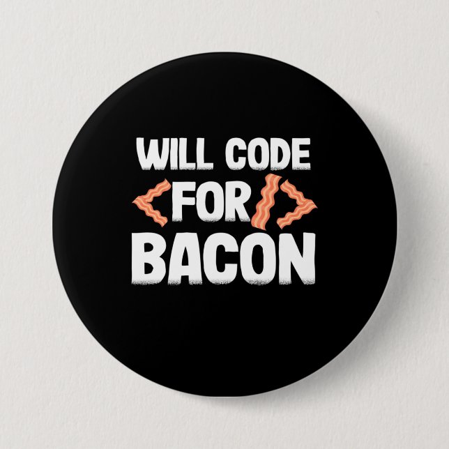 Bóton Redondo 7.62cm Programador Codificará Para Bacon (Frente)