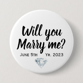 Bóton Redondo 7.62cm Proposta você casa comigo