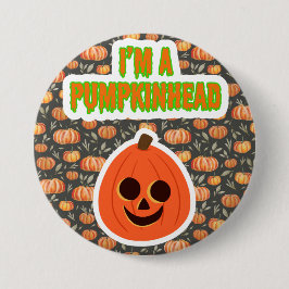Bóton Redondo 7.62cm Pumpkinhead 3 com fundo