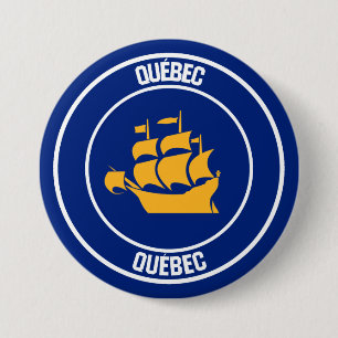 Bóton Redondo 7.62cm Quebec City Round Emblem
