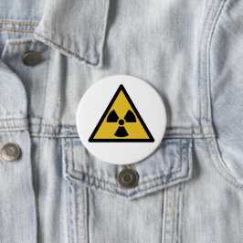 Bóton Redondo 7.62cm Radiation Warning Symbol (Radioactive Danger)