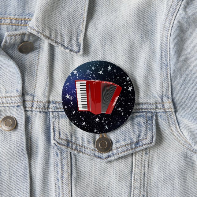 Bóton Redondo 7.62cm Red Accordion Night Sky (In Situ)