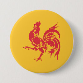Bóton Redondo 7.62cm Red Rooster (Bandeira da Valônia)