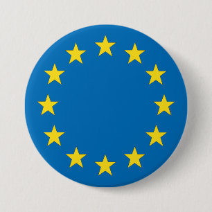 Bóton Redondo 7.62cm Referendo StrongerIn da UE da bandeira da União