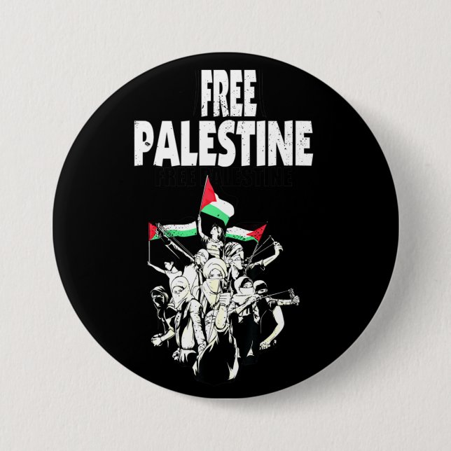 Bóton Redondo 7.62cm Resistência Palestina Livre (Frente)
