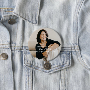Bóton Redondo 7.62cm Reunião da Faculdade de Segundos graus Personaliza