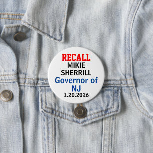 Bóton Redondo 7.62cm Revogue Mikie Sherrill Governador de Nova Jersey
