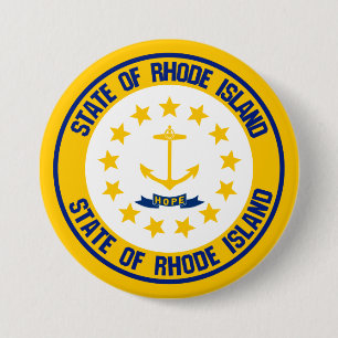 Bóton Redondo 7.62cm Rhode - emblema redondo da ilha