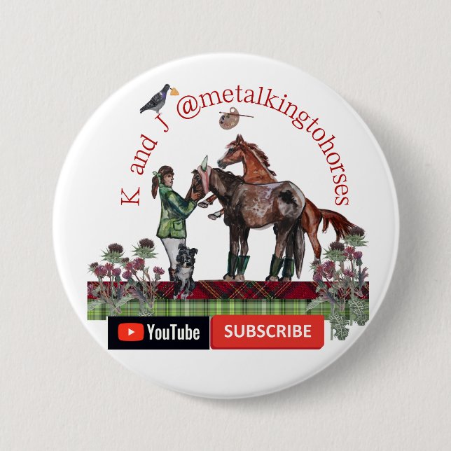 Bóton Redondo 7.62cm riboão de estábulos (Frente)