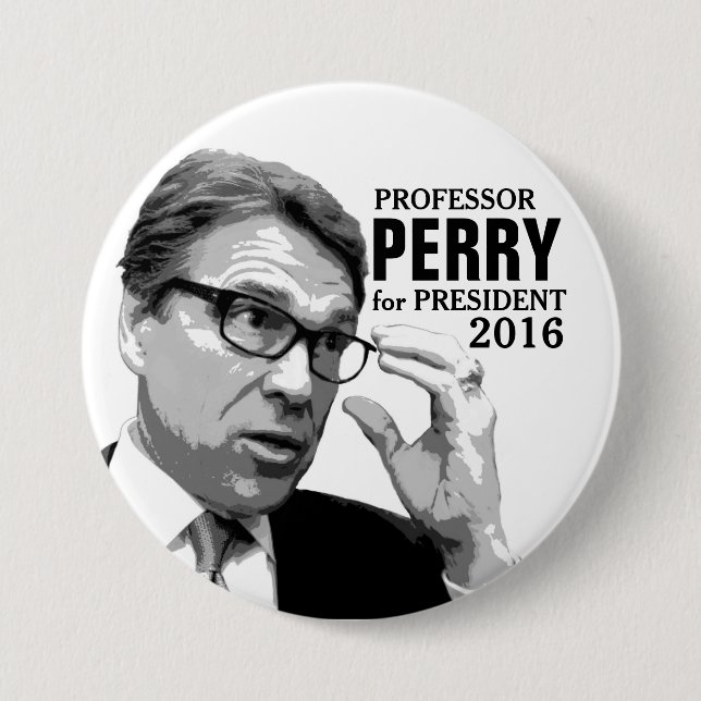 Bóton Redondo 7.62cm Rick Perry para o presidente 2016 (Frente)