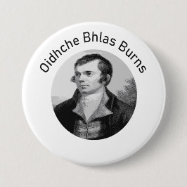 Bóton Redondo 7.62cm Robbie Burns - Oidhche Bhlas Burns Gaélico em Cinz