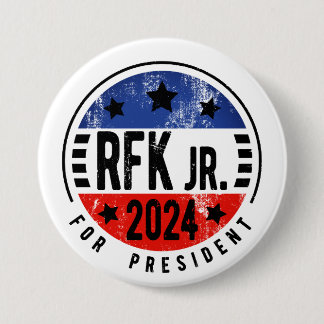 Bóton Redondo 7.62cm Robert Kennedy Jr. para o Presidente 2024