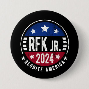 Bóton Redondo 7.62cm Robert Kennedy Jr. para o Presidente 2024
