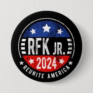 Bóton Redondo 7.62cm Robert Kennedy, Jr. para Presidente 2024