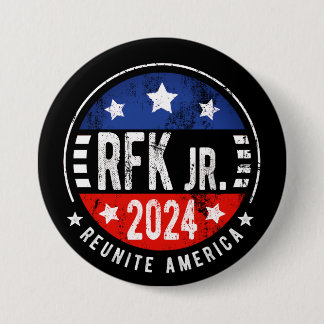 Bóton Redondo 7.62cm Robert Kennedy, Jr. para Presidente 2024