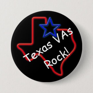 Bóton Redondo 7.62cm Rocha 3" do vaso de Texas botão