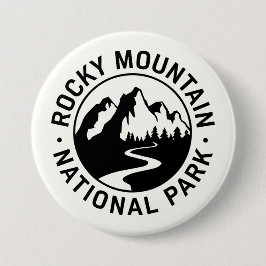 Bóton Redondo 7.62cm Rocky Mountain National Park Emblem